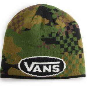 Vans Youth Boys Green Camo Reversible Warm Winter Beanie Hat